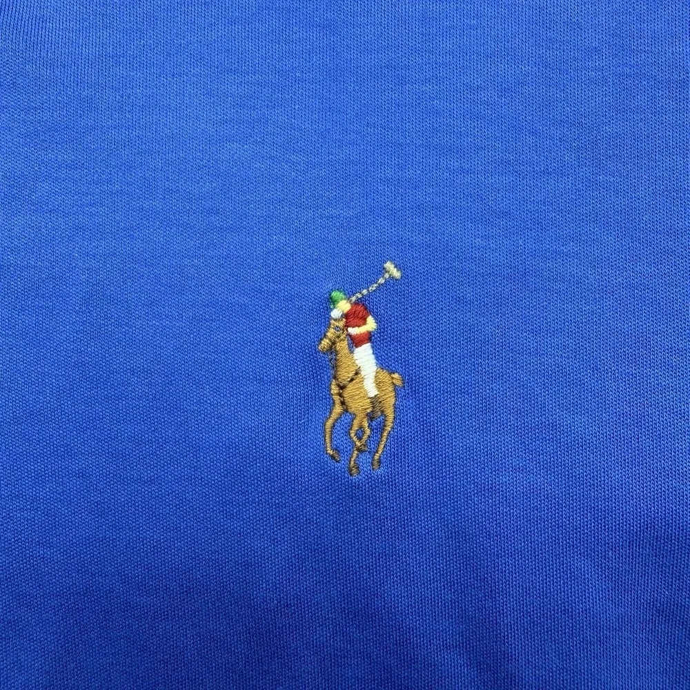 Polo Ralph‎ Lauren Polo Shirt Mens Large Blue Pima Interlock Casual Preppy Pony